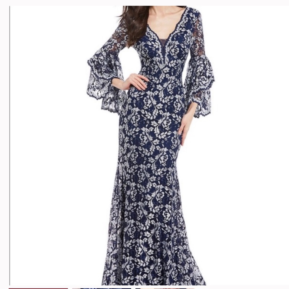 Betsy & Adam floral lace mermaid gown